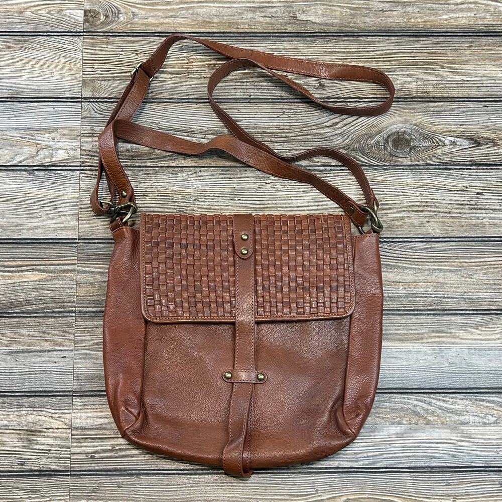 Rehard Italy Brown Leather Crossbody Bag